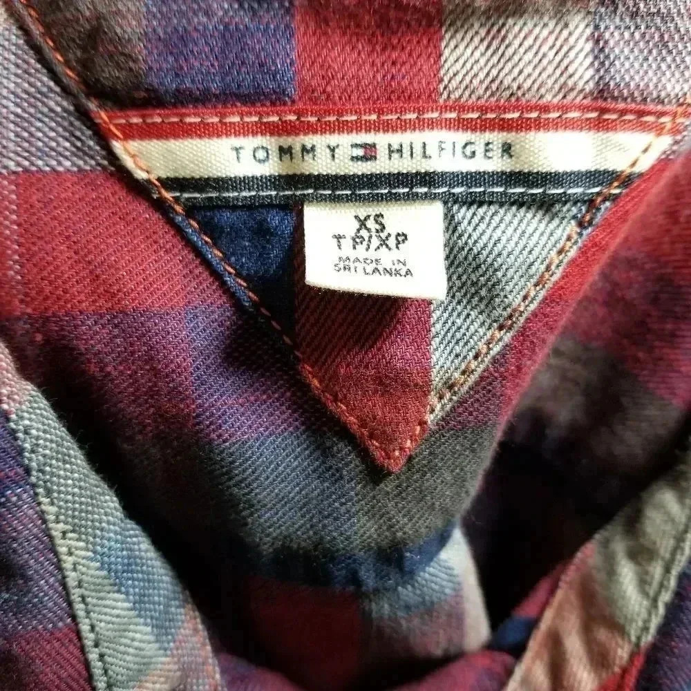 {Tommy Hilfiger} Plaid Button Down Shirt - Picture 12 of 14